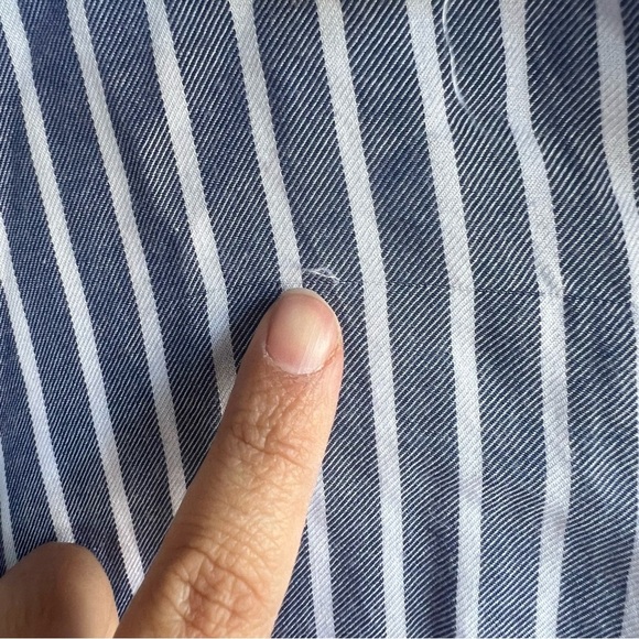 BeachLunchLounge Stripes Button Down Blouse - Women's Size Large - Picture 3 of 6